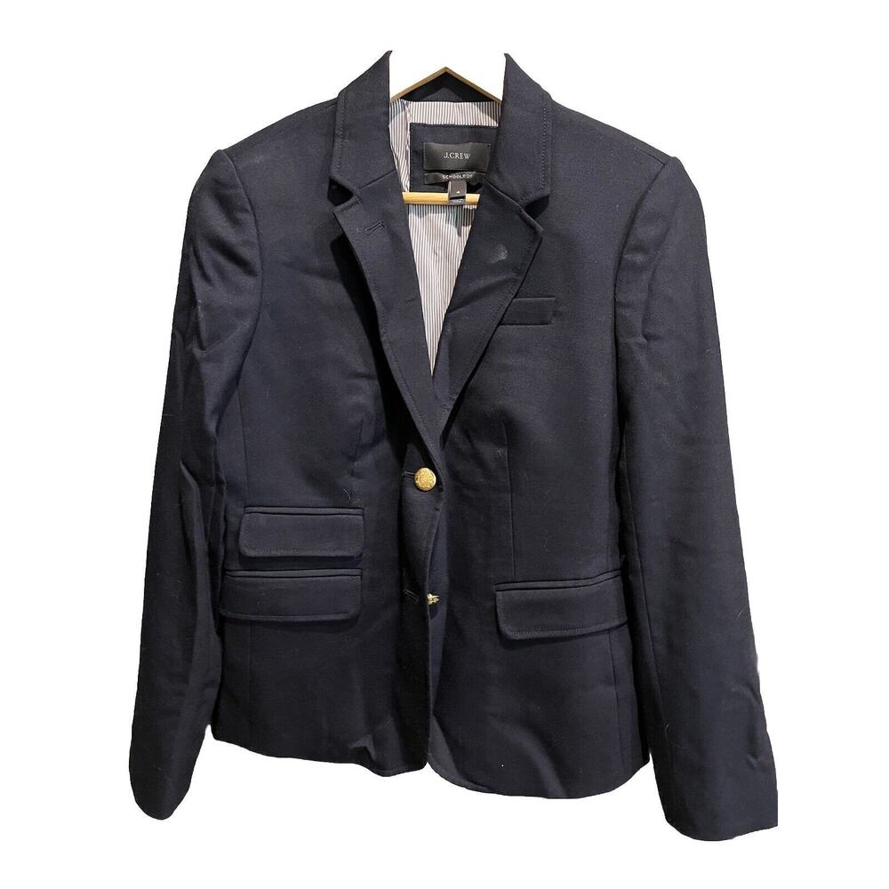 J. Crew Schoolboy Navy Women's Blazer Jacket Size‎ 4